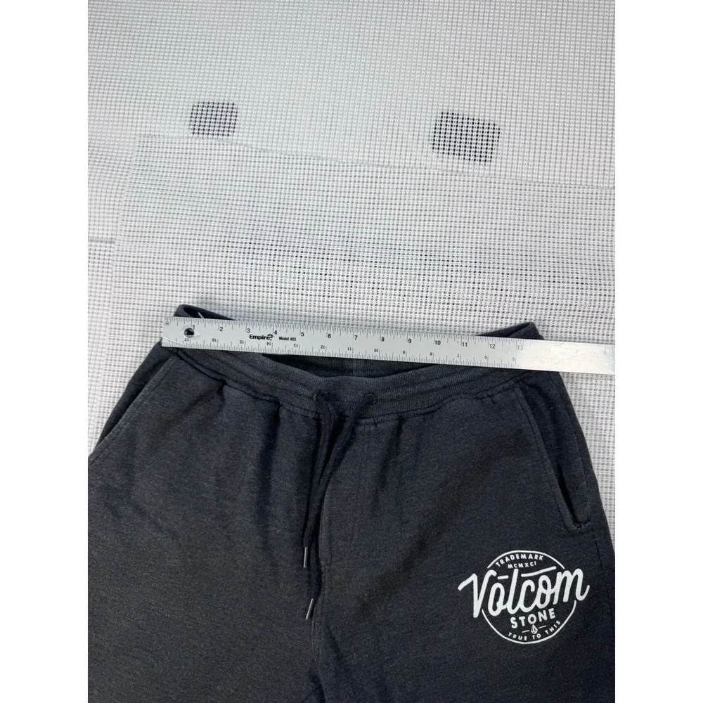 Volcom Stone Fleece Shorts Mens Small Gray Drawstring Lounge Casual A10117TS